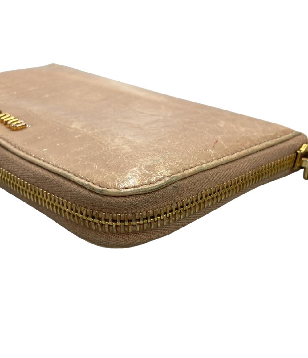 ミュウ ミュウ ラウンドファスナー長財布 レディース Miu Miu