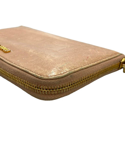 ミュウ ミュウ ラウンドファスナー長財布 レディース Miu Miu