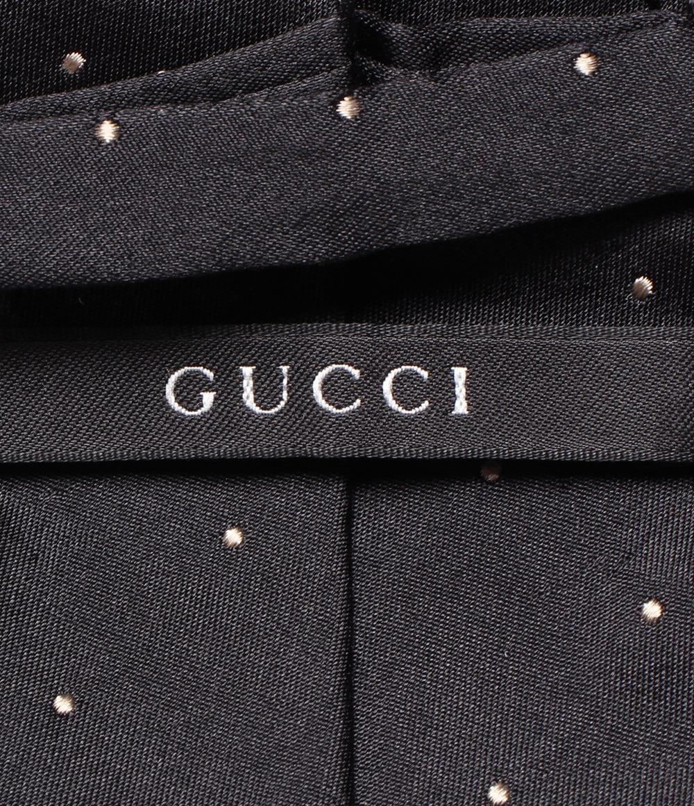 グッチ ネクタイ シルク100％ ドット柄 メンズ GUCCI