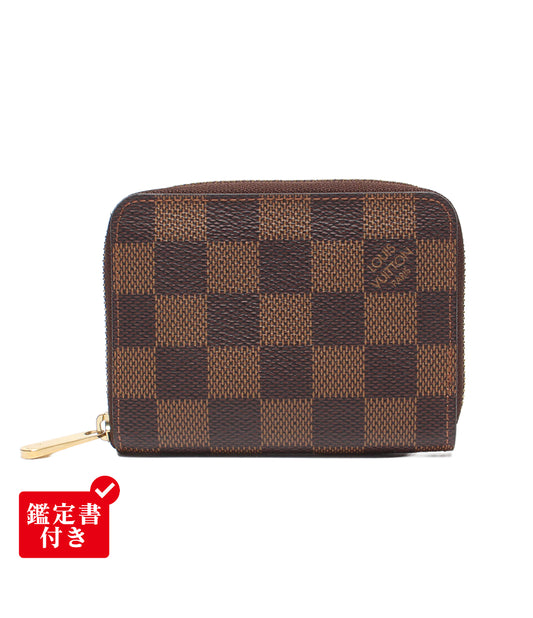 美品 LOUIS VUITTON コインケース ジッピーコインパース ダミエ N63070 レディース メンズ ルイ・ヴィトン