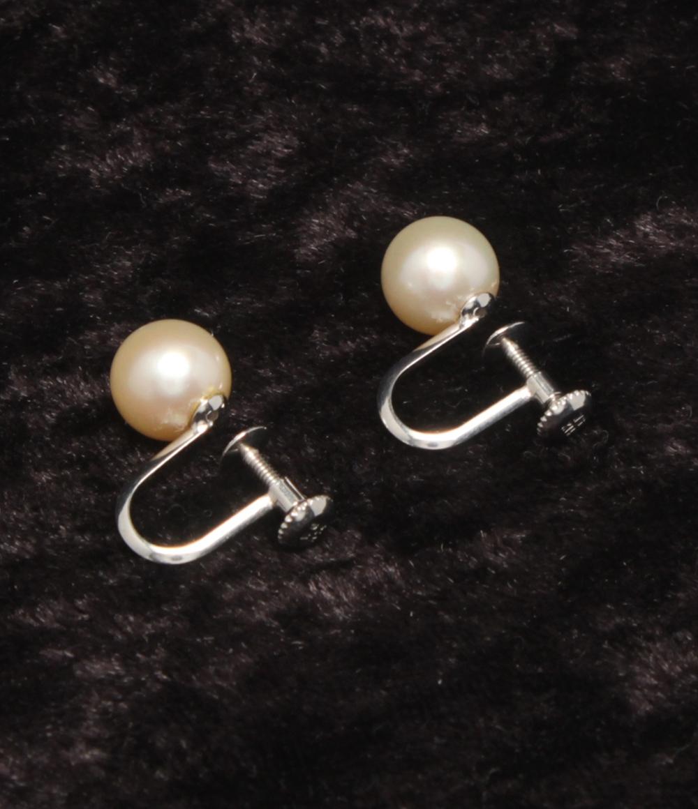 イヤリング K14WG パール 7.4mm レディース