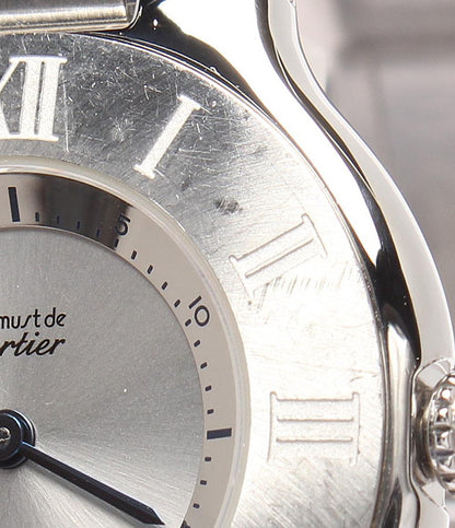 Cartier 腕時計 マスト21 クオーツ シルバー 1330 レディース メンズ カルティエ