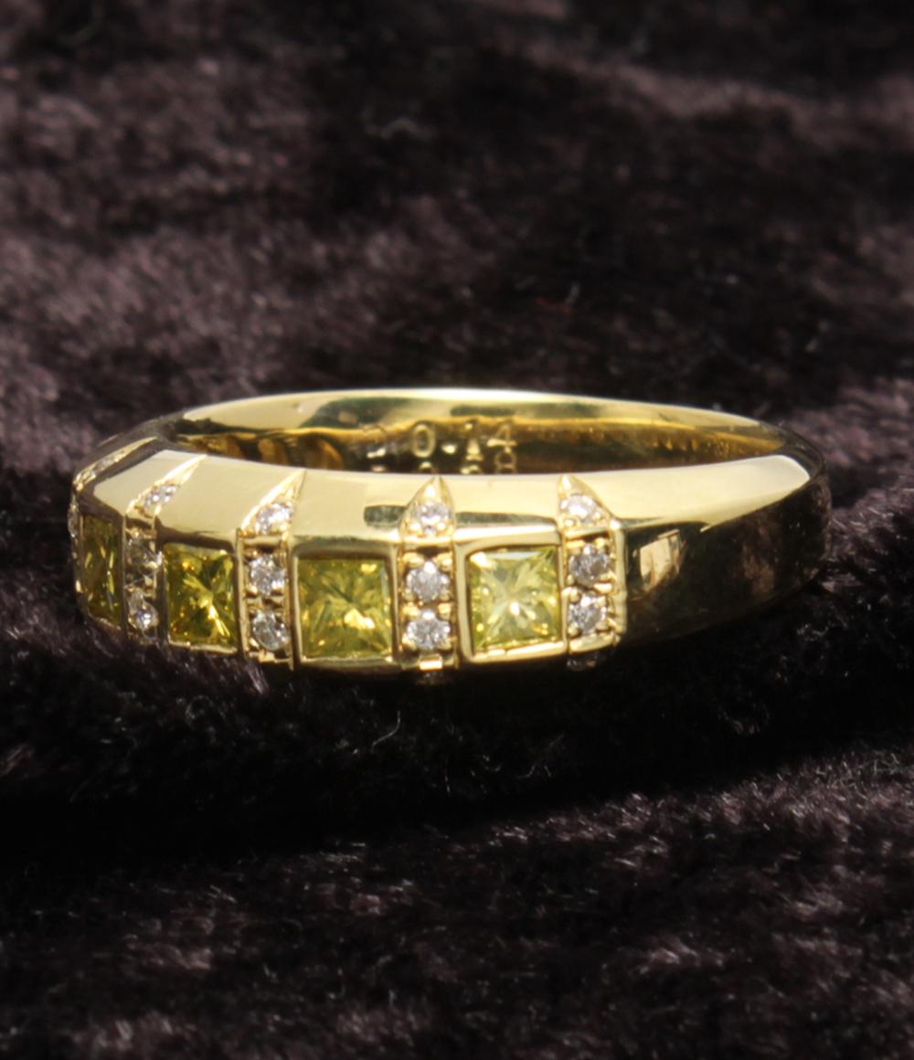 美品 リング 指輪 K18 ダイヤ 0.14ct 0.58ct レディース SIZE 12号