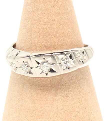 美品 リング 指輪 Pt900 ダイヤ 0.20ct レディース SIZE 11号