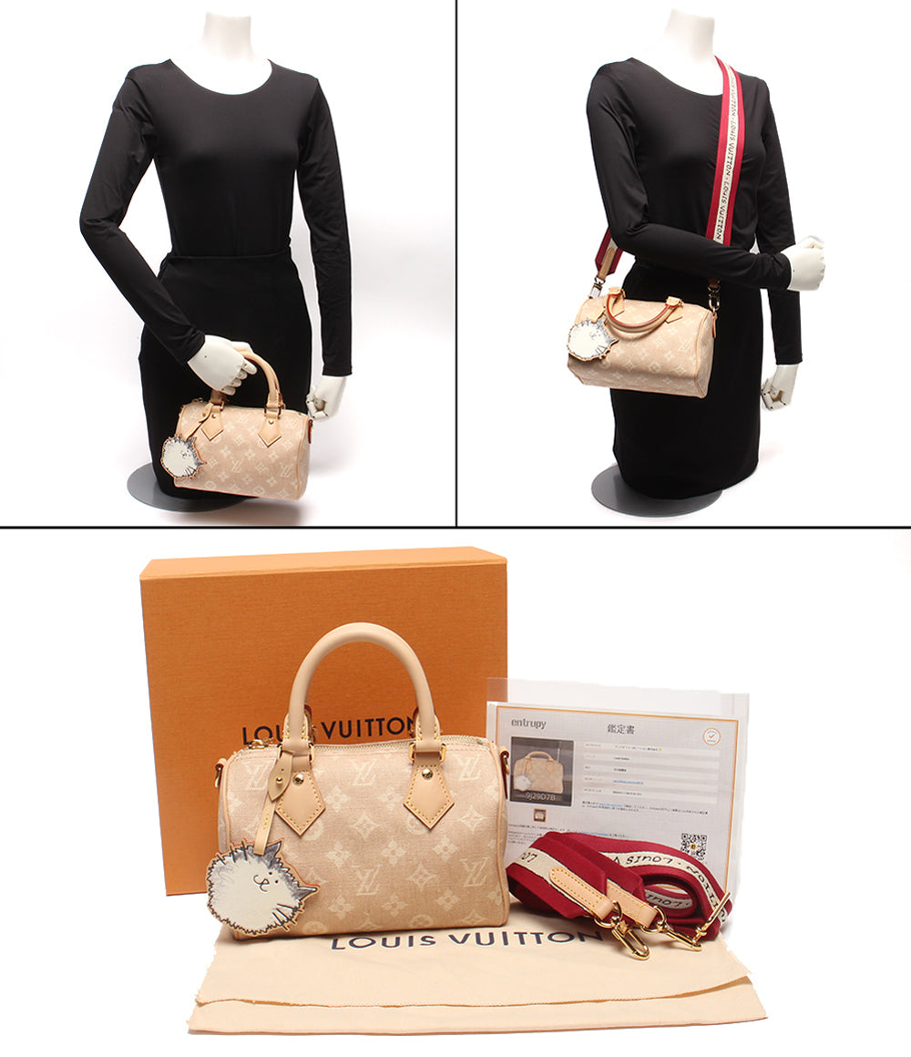 美品 LOUIS VUITTON Grace Coddington 2wayハンドバッグ ショルダーバッグ 斜め掛け スピーディ バンドリエール 20 ミャオグラム M15151 レディース