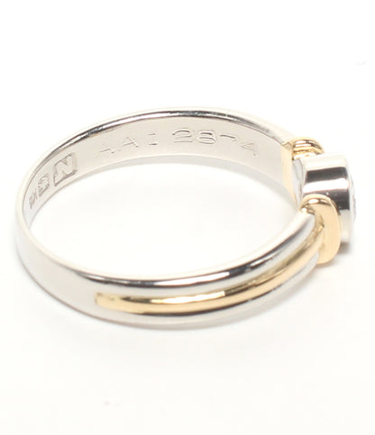 美品 NINA RICCI リング 指輪 K18 Pt900 ダイヤ 0.25ct レディース SIZE 9号 ニナリッチ