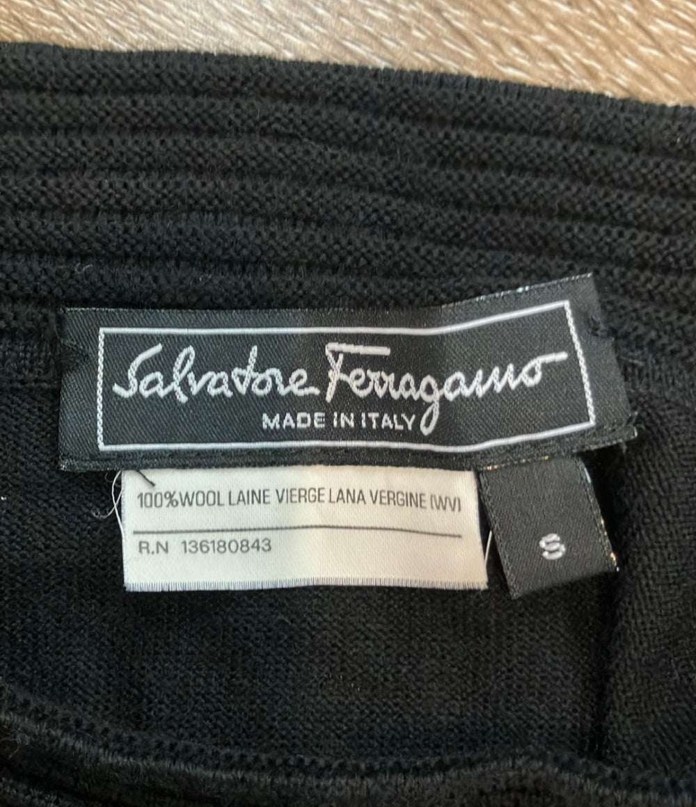 Salvatore Ferragamo 半袖ニット クールネック レディース SIZE S サルヴァトーレフェラガモ