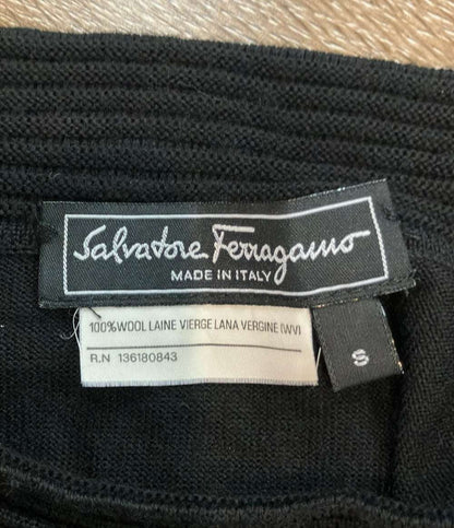Salvatore Ferragamo 半袖ニット クールネック レディース SIZE S サルヴァトーレフェラガモ