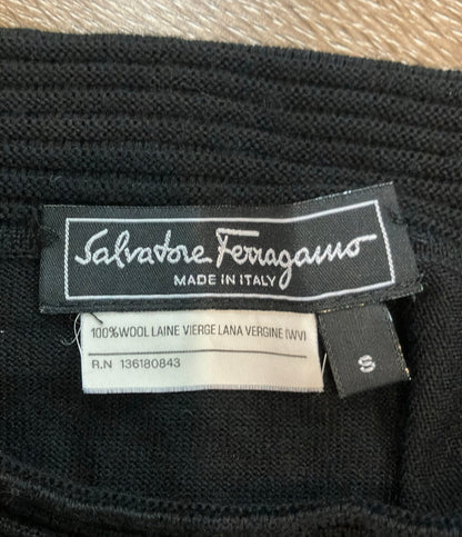 Salvatore Ferragamo 半袖ニット クールネック レディース SIZE S サルヴァトーレフェラガモ