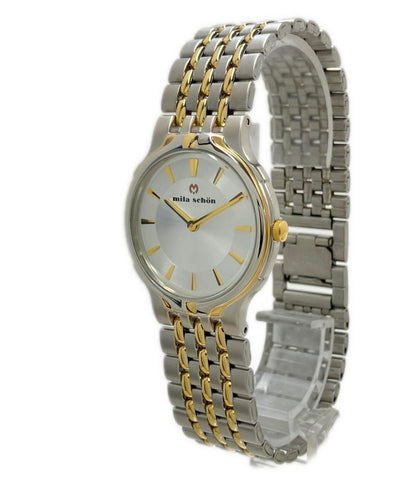 ミラショーン 腕時計 クオーツ シルバー 1L22 メンズ mila schon