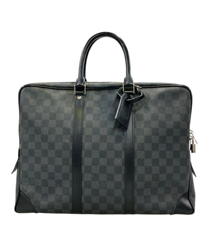 LOUIS VUITTON ブリーフケース ビジネスバッグ ポルトドキュマン ヴォワヤージュ ダミエ グラフィット N41125 メンズ ルイ・ヴィトン