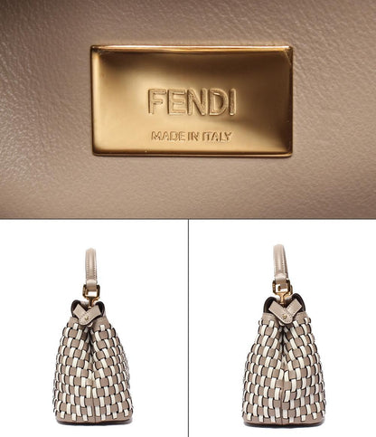 美品 FENDI 2way ハンドバッグ ショルダーバッグ 肩掛け 斜め掛け ピーカブー ミニ 8BN244 レディース フェンディ