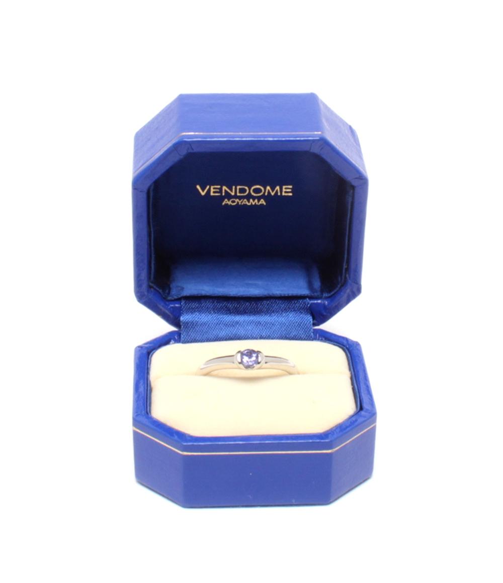 美品 VENDOME AOYAMA リング 指輪 Pt950 ラインストーン レディース SIZE 9号 ヴァンドームアオヤマ