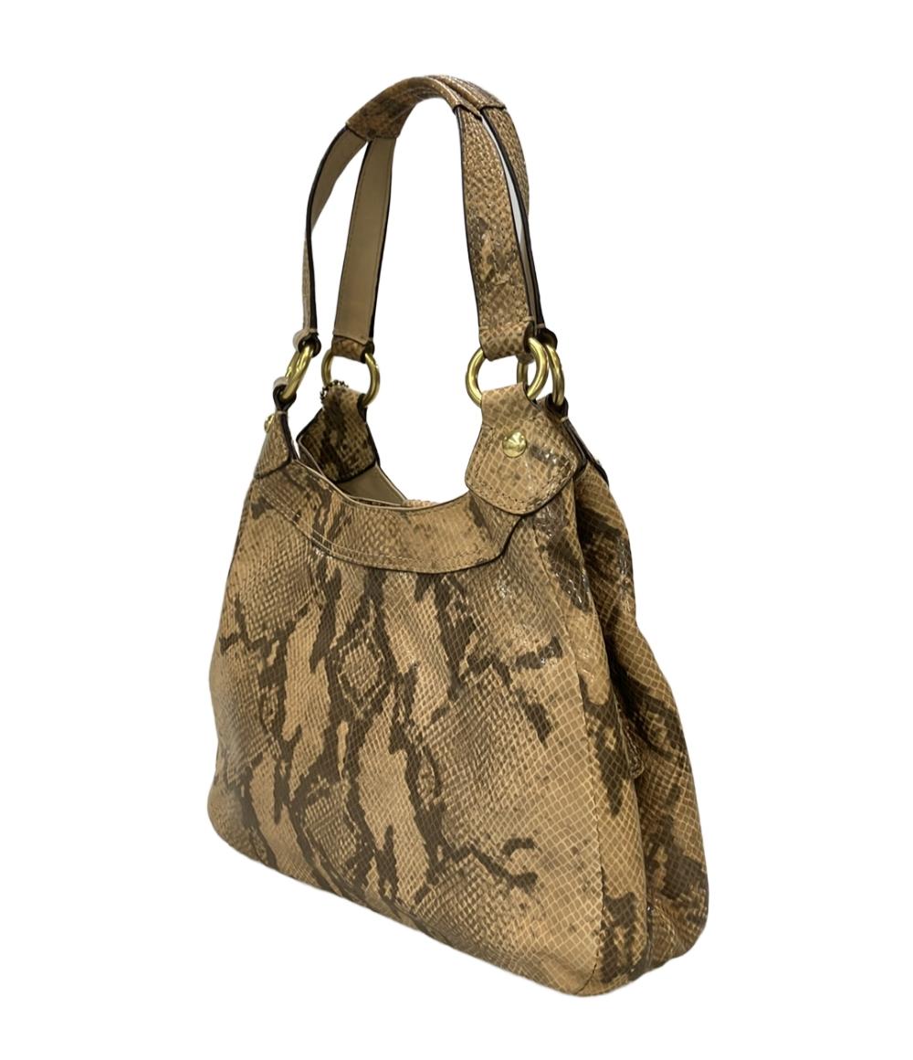美品 COACH トートバッグ ショルダーバッグ 肩掛け パイソン柄 F17419 レディース コーチ