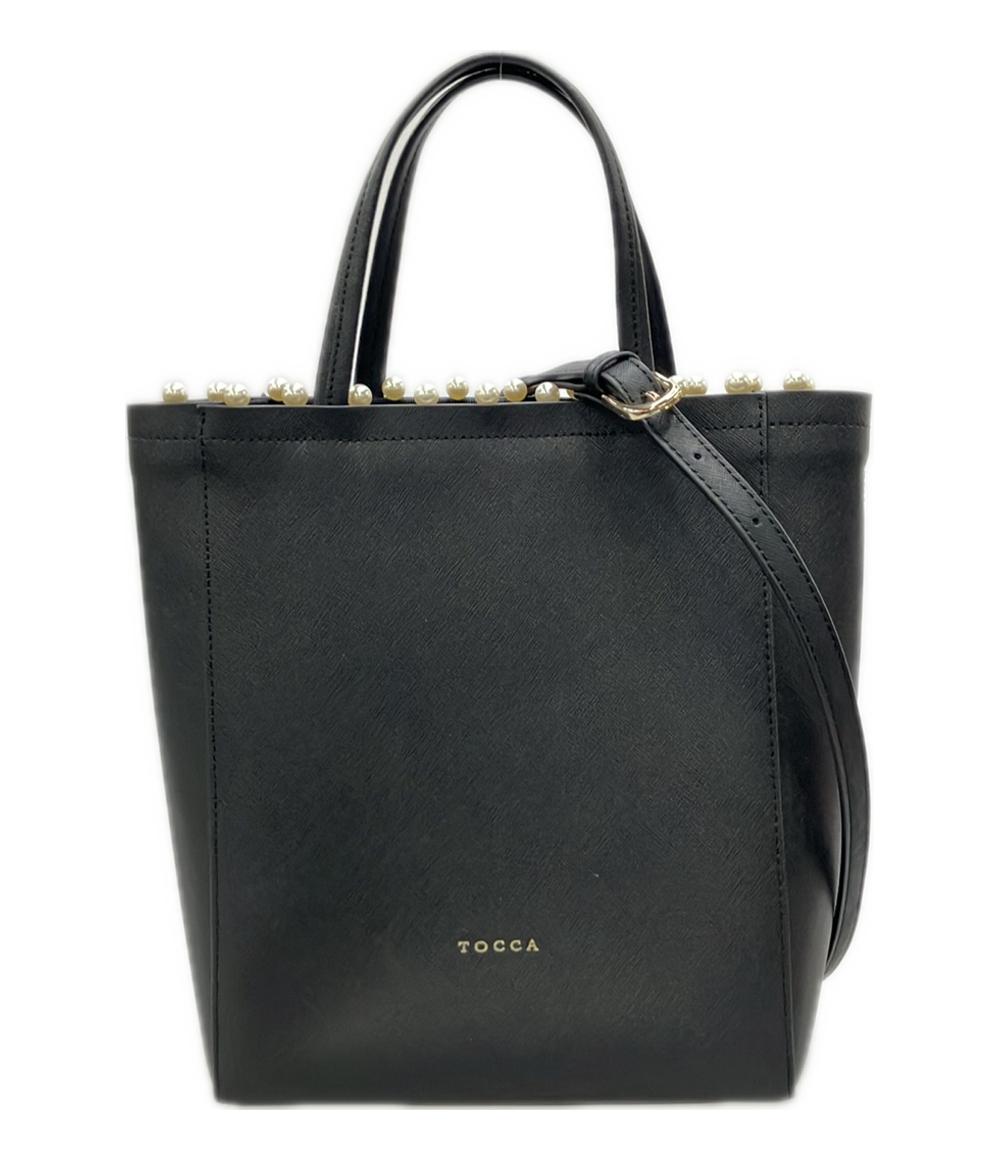 美品 TOCCA 2way ハンドバッグ ショルダーバッグ 斜め掛け ビジュー レディース トッカ