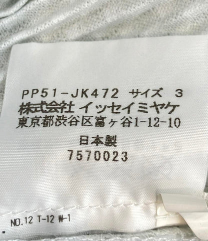 PLEATS PLEASE 半袖カットソー チェック柄 プリーツ加工 PP51-JK472 レディース SIZE 3 (L) プリーツプリーズ