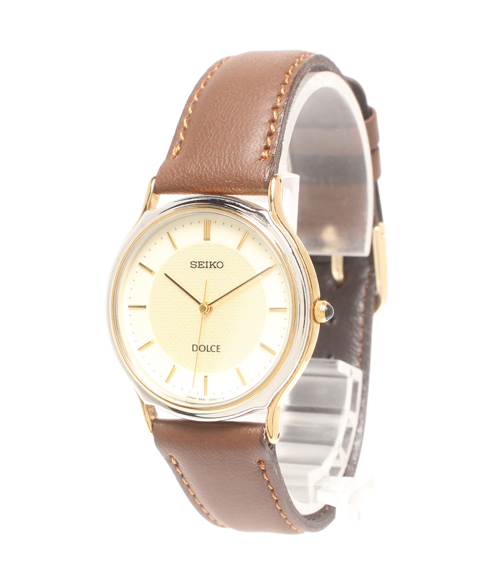 SEIKO 腕時計 ドルチェ クオーツ ゴールド 5E61-0A20 メンズ セイコー