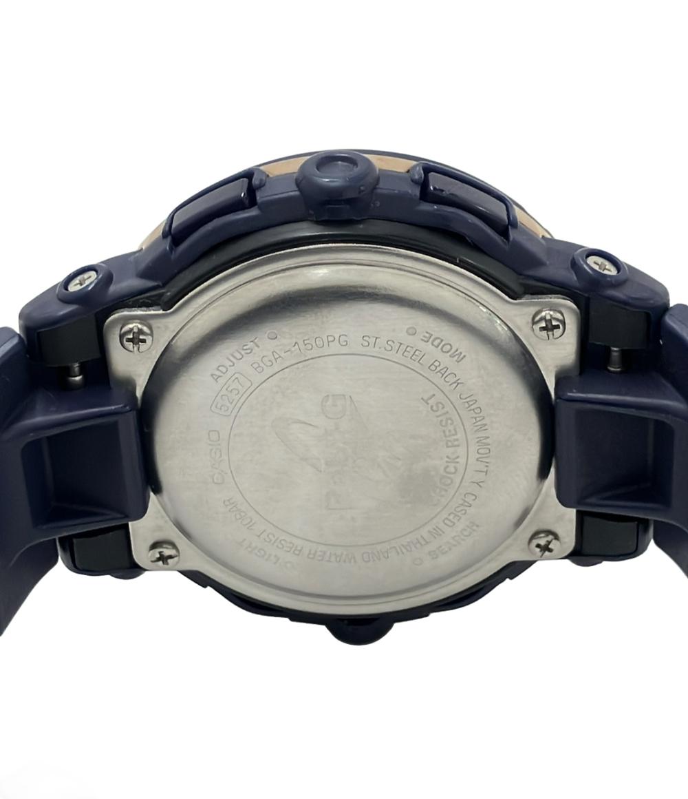 カシオ 腕時計 BABY-G クオーツ ネイビー BGA-150PG レディース CASIO