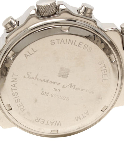 Salvatore Marra 腕時計 クオーツ ブラック系 SM-8055SS メンズ サルバトーレマーラ