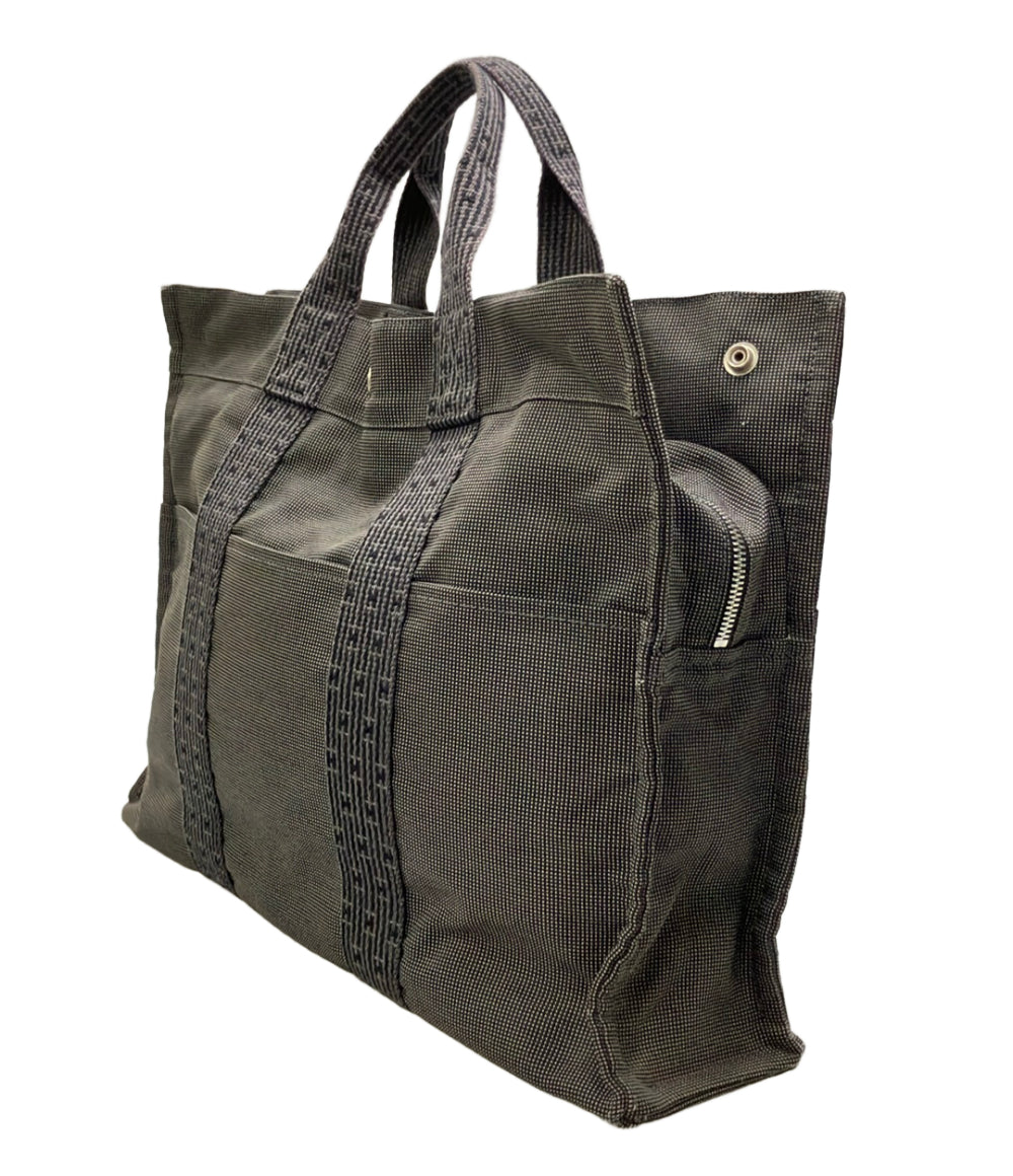 HERMES トートバッグ ナイロンキャンバス エールラインMM レディース エルメス
