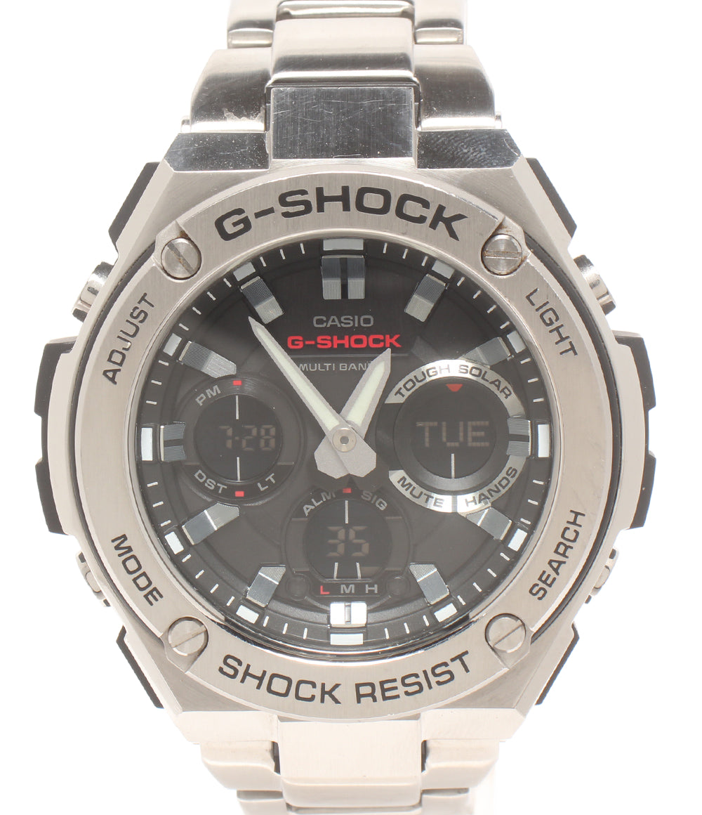 CASIO 腕時計 Gスチール G-STEEL 電波ソーラー G-SHOCK ソーラー ブラック GST-W110D メンズ カシオ