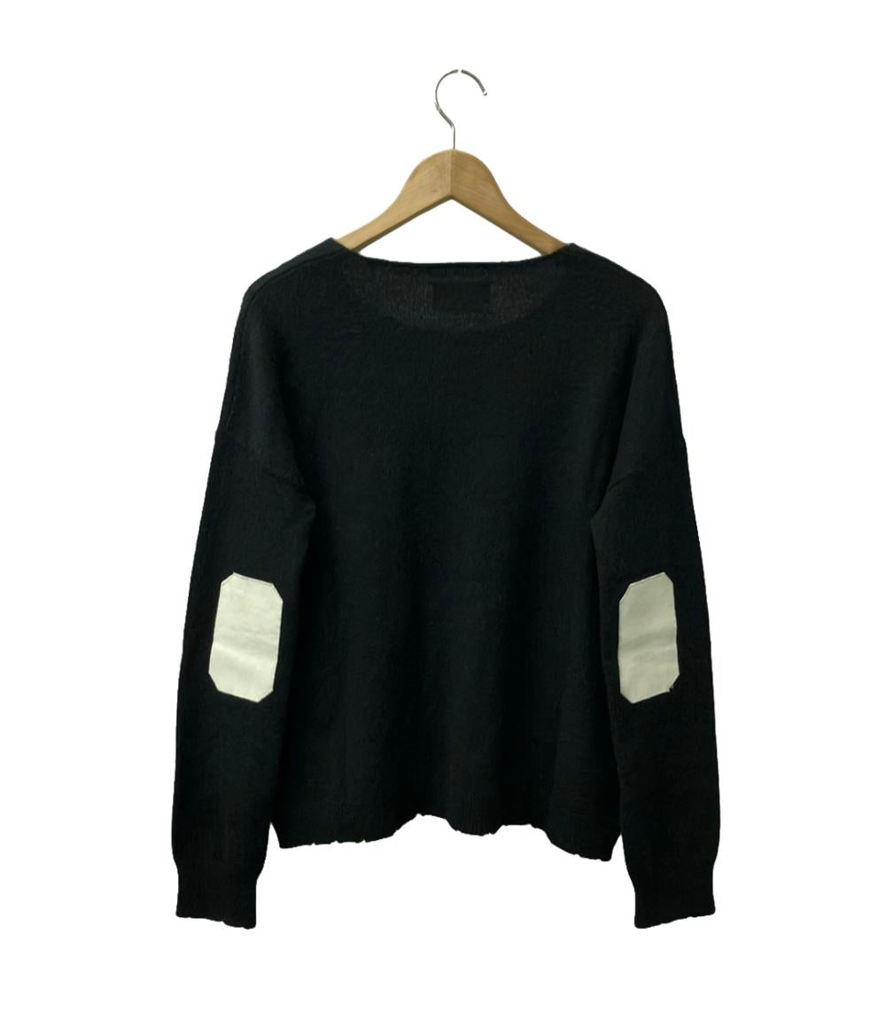 ザディグエヴォルテール 長袖ニット エルボーパッチ カシミヤ100