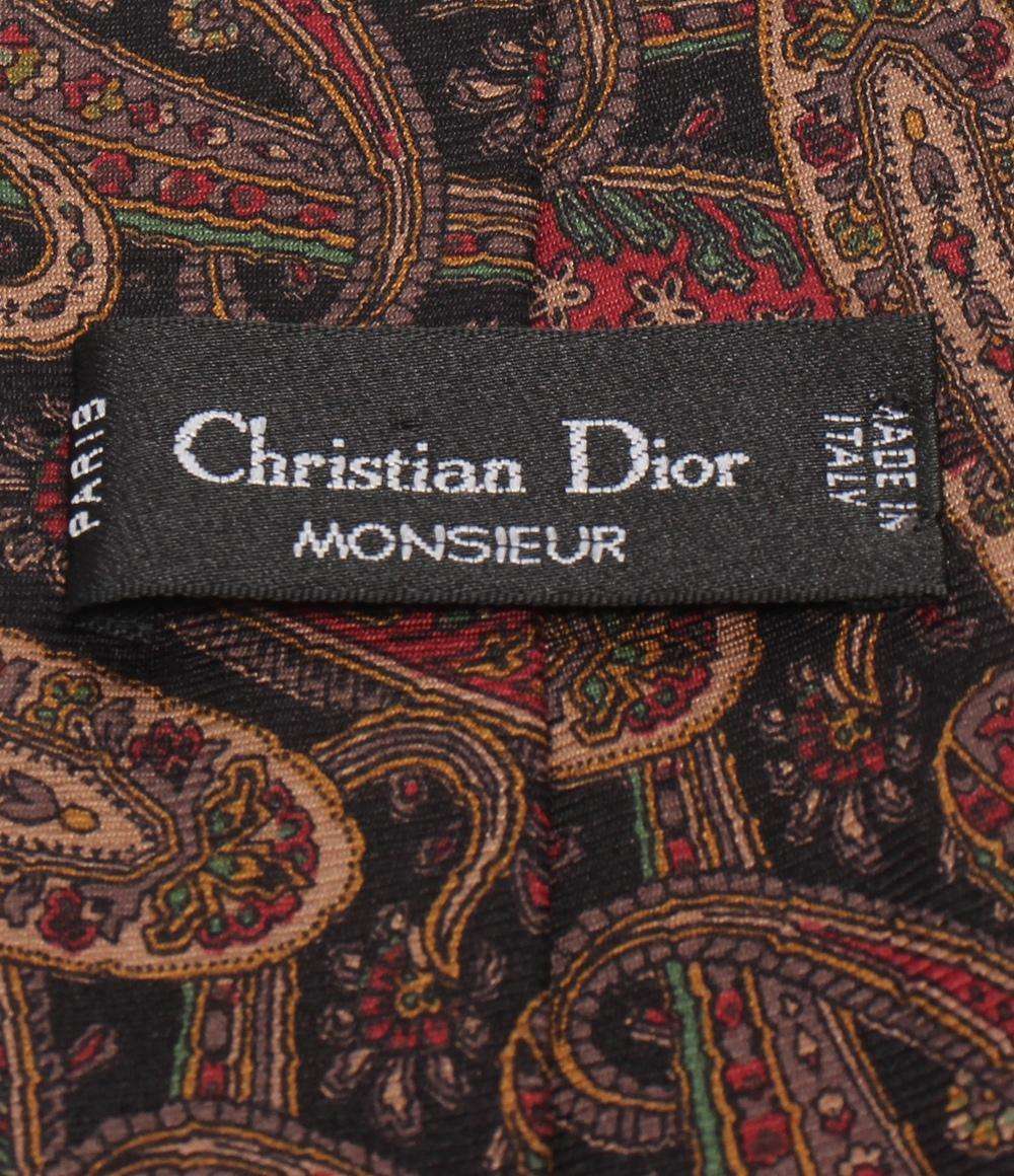 美品 クリスチャンディオール ネクタイ シルク100% メンズ Christian