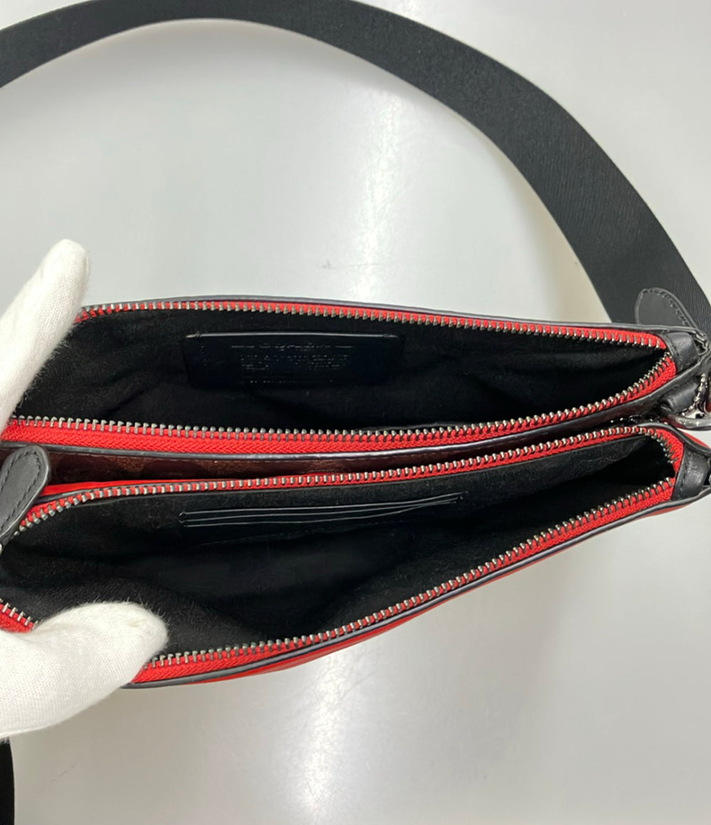 美品 COACH ショルダーバッグ 斜め掛け PVC シグネチャー C6957 レディース コーチ