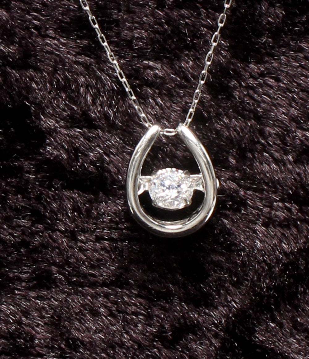 美品 ネックレス Pt900 Pt850 ダイヤ 0.20ct レディース