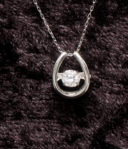 美品 ネックレス Pt900 Pt850 ダイヤ 0.20ct レディース