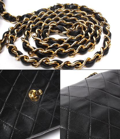 CHANEL チェーンショルダーバッグ ゴールド金具 マトラッセ20 1番台 シングルチェーン シングルフラップ レディース シャネル