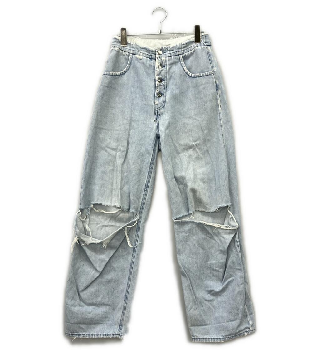 MM6 Maison Margiela ダメージ加工 デニムパンツ レディース SIZE 42 (L) エムエムシックス メゾンマルジェラ
