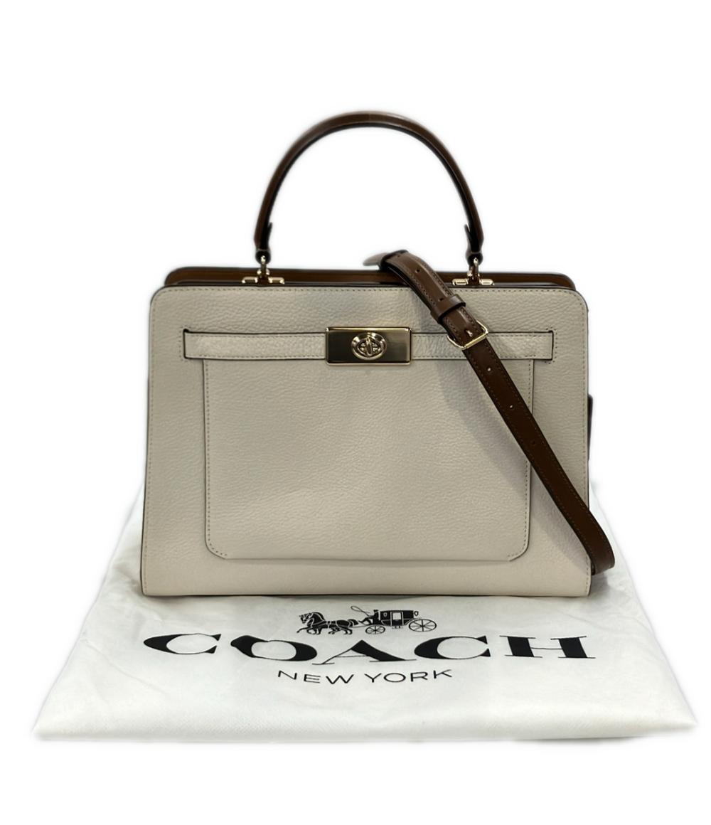 美品 COACH 2way ハンドバッグ ショルダーバッグ 斜め掛け レーン キャリーオール C8210 レディース コーチ