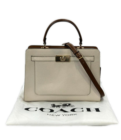 美品 COACH 2way ハンドバッグ ショルダーバッグ 斜め掛け レーン キャリーオール C8210 レディース コーチ
