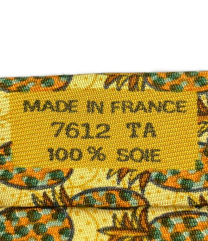 HERMES ネクタイ シルク100% メンズ エルメス