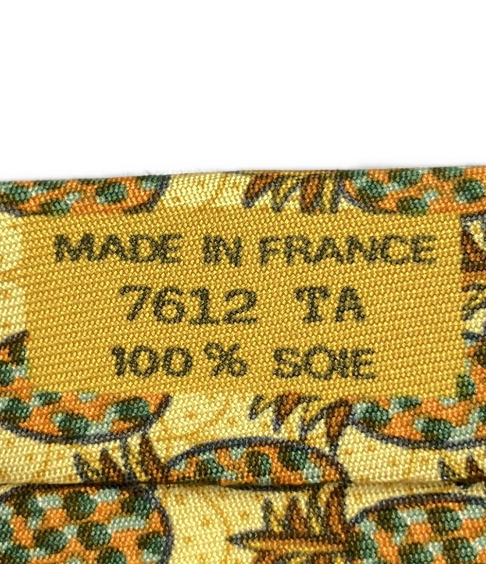 HERMES ネクタイ シルク100% メンズ エルメス