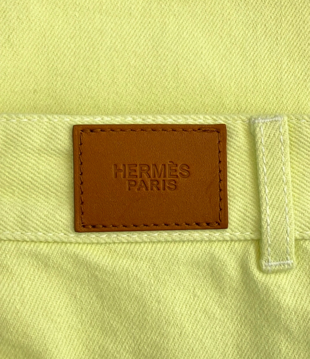 美品 HERMES コットン デニムパンツ 27-7402 レディース SIZE 34 (XS) エルメス