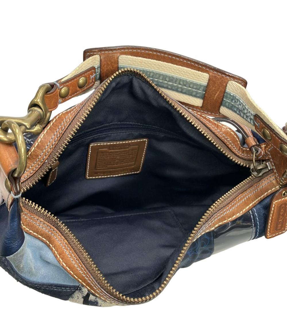 COACH ショルダーバッグ 肩掛け シグネチャー パッチワーク デニム 10019 レディース コーチ