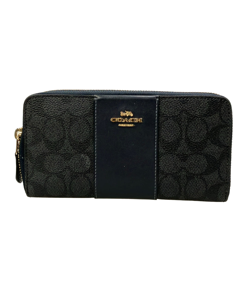 COACH ラウンドファスナー長財布 シグネチャー 31546 レディース コーチ