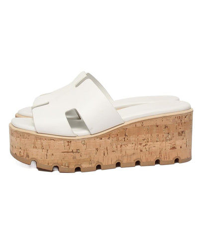 HERMES サンダル レザー コルク エズ 30 レディース SIZE 37 エルメス