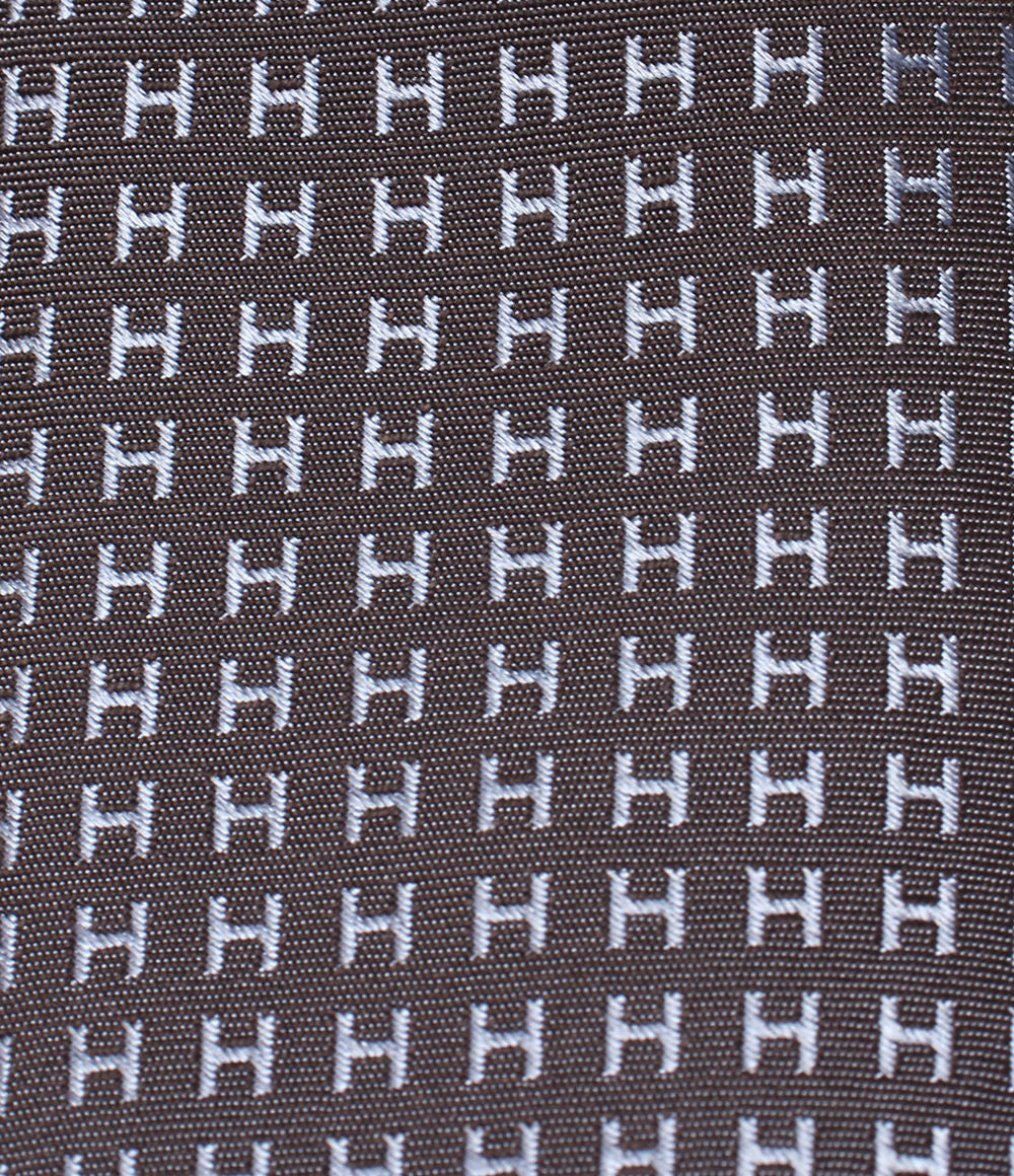 美品 HERMES ネクタイ シルク100％ ファソネH メンズ エルメス