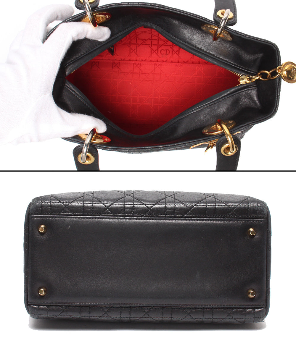 クリスチャンディオール　2way コーデュロイ　ピーコート　襟ファー　黒　M Christian Dior（クリスチャン・ディオール） コート シェアードミンク