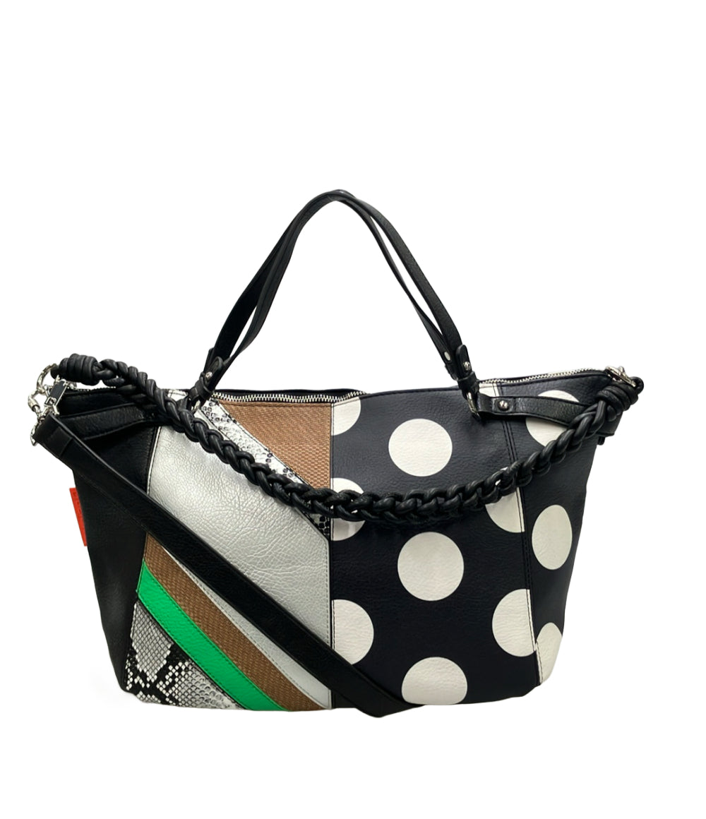 美品 Desigual ハンドバッグ ショルダーバッグ 3WAY 肩掛け 斜め掛け レディース デジグアル