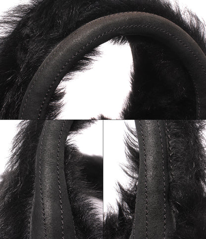 CHANEL トートバッグ シルバー金具 11番台 ムートン ファー レディース シャネル
