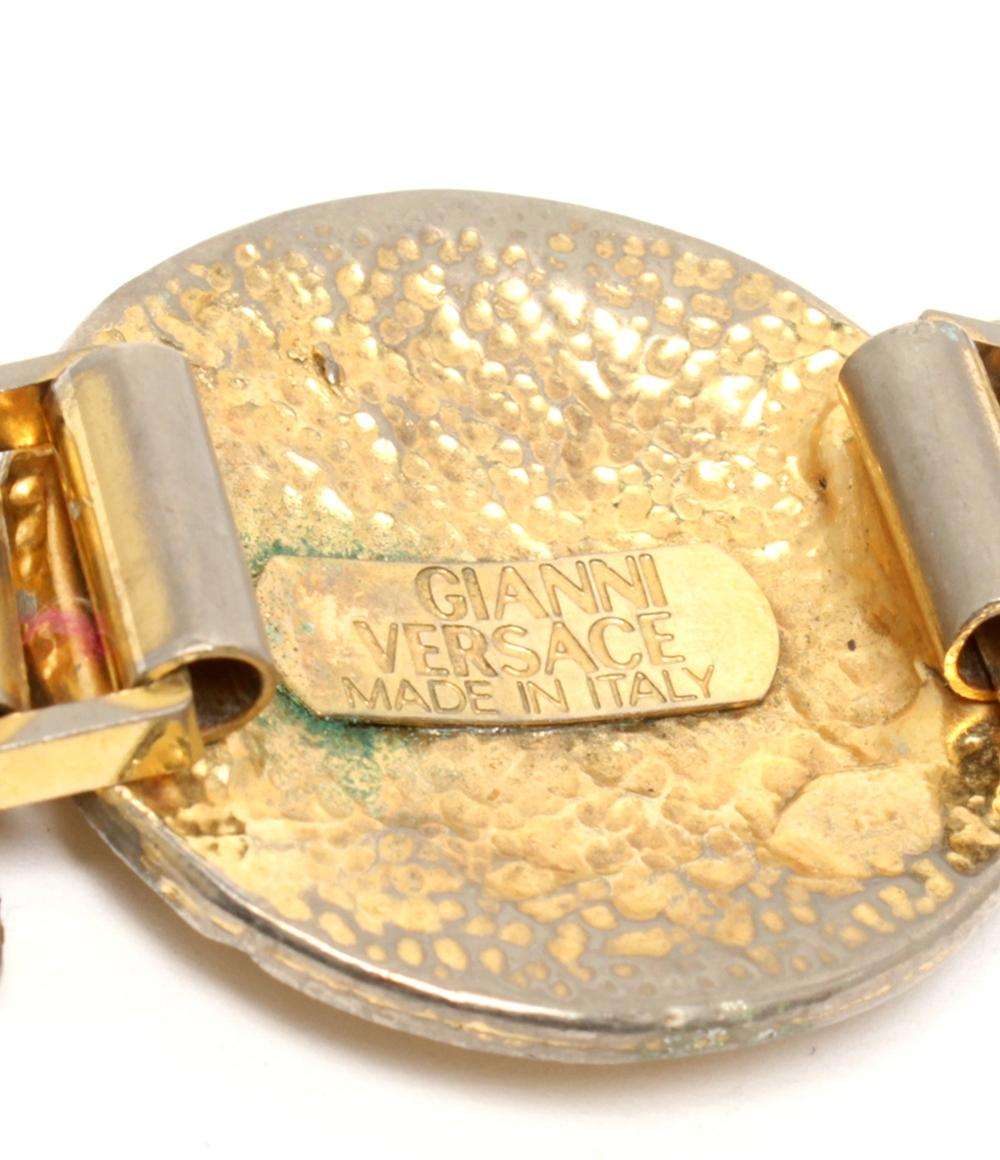極美品 Gianni Versace ブレスレット メデューサ 8連 Gianni Versace ブレスレット バングル ロゴ メデューサ レディース
