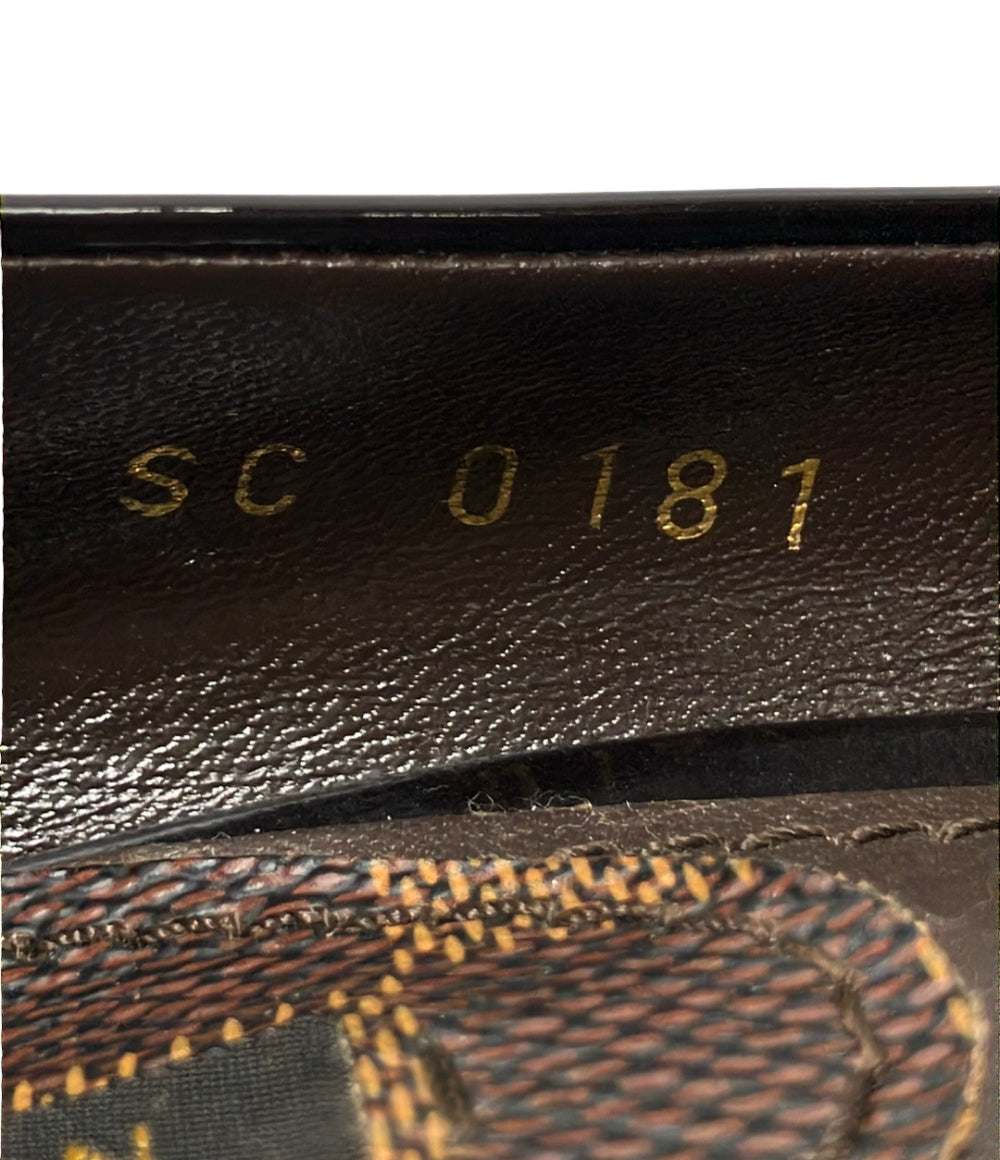 美品 LOUIS VUITTON ダミエ オープントゥエナメルパンプス SC 0181 レディース SIZE 36 1/2 ルイ・ヴィトン