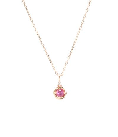 美品 MAISON JEWEL Disney ネックレス K10 ピンクサファイア ダイヤ レディース メゾン ジュエル
