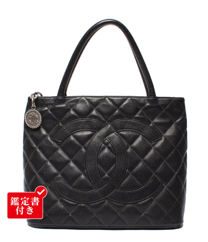 CHANEL ハンドバッグ トートバッグ シルバー金具 マトラッセ キャビアスキン 復刻 9番台 レディース シャネル