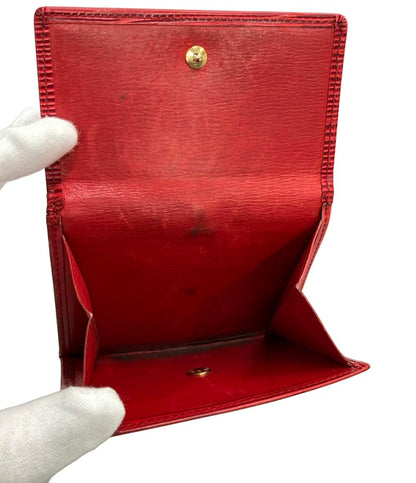 ルイ・ヴィトン ダブルホック 二つ折り財布 ポルトモネ ビエ カルトクレディ エピ M63487 レディース LOUIS VUITTON