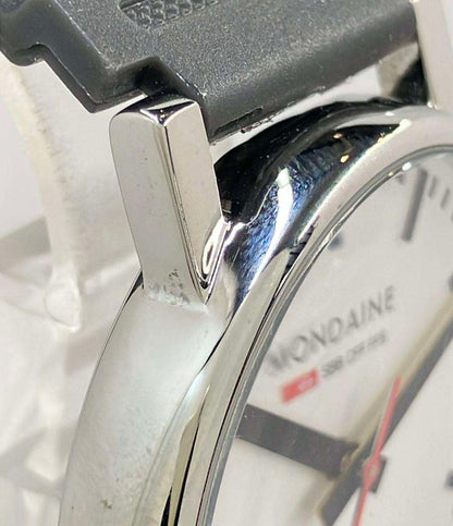 MONDAINE 腕時計 クオーツ ホワイト メンズ モンディーン